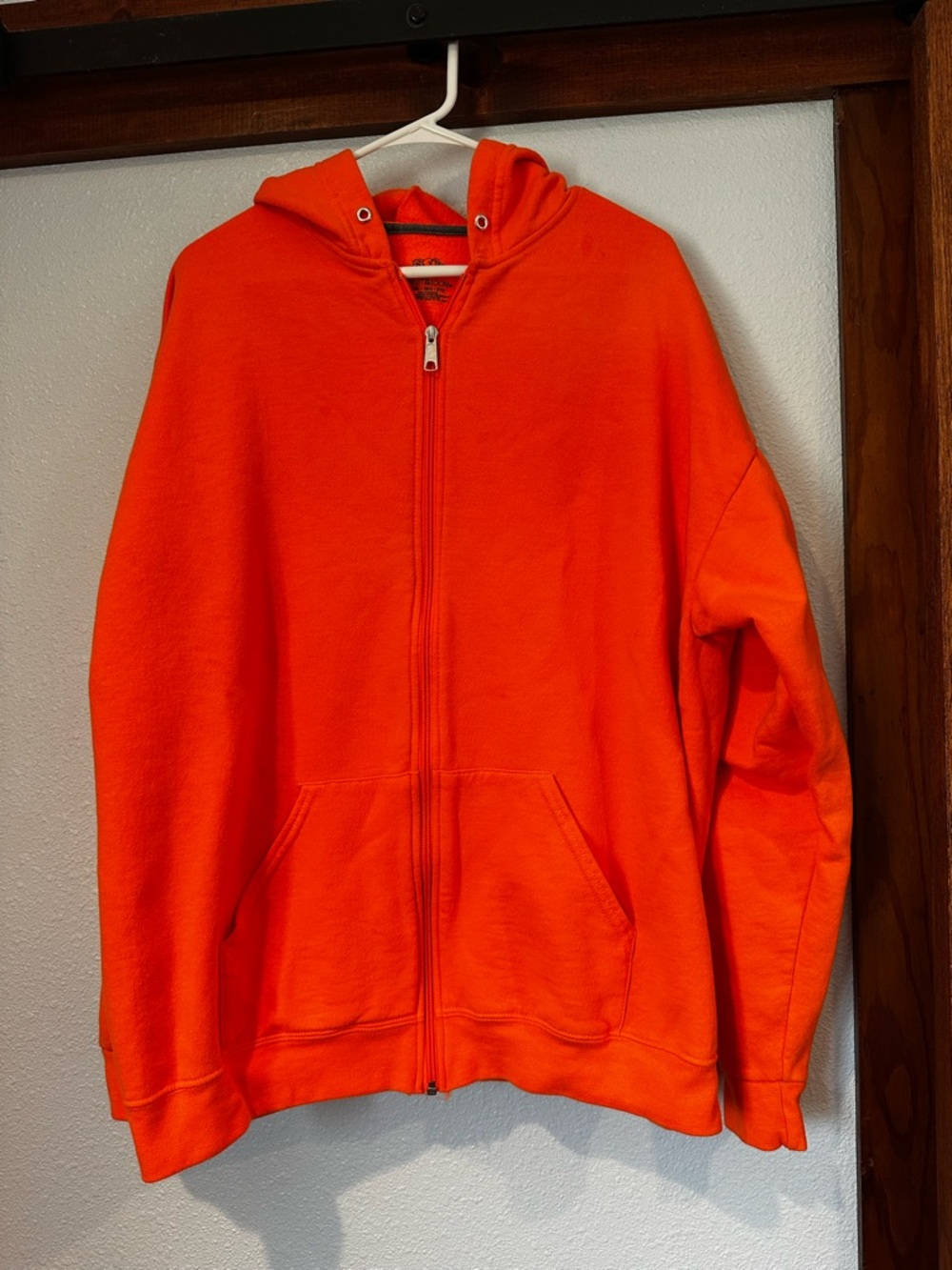Fruit of the Loom Blaze Orange Zip Hoodie XXL